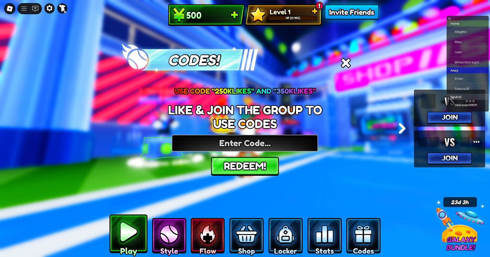 Redeem the code here (Image via Roblox)